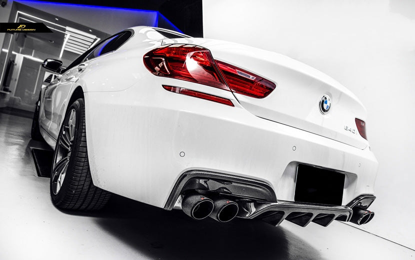 BMW F06 F12 F13 M6 3D Style Carbon Fiber Rear Diffuser 640i 650i