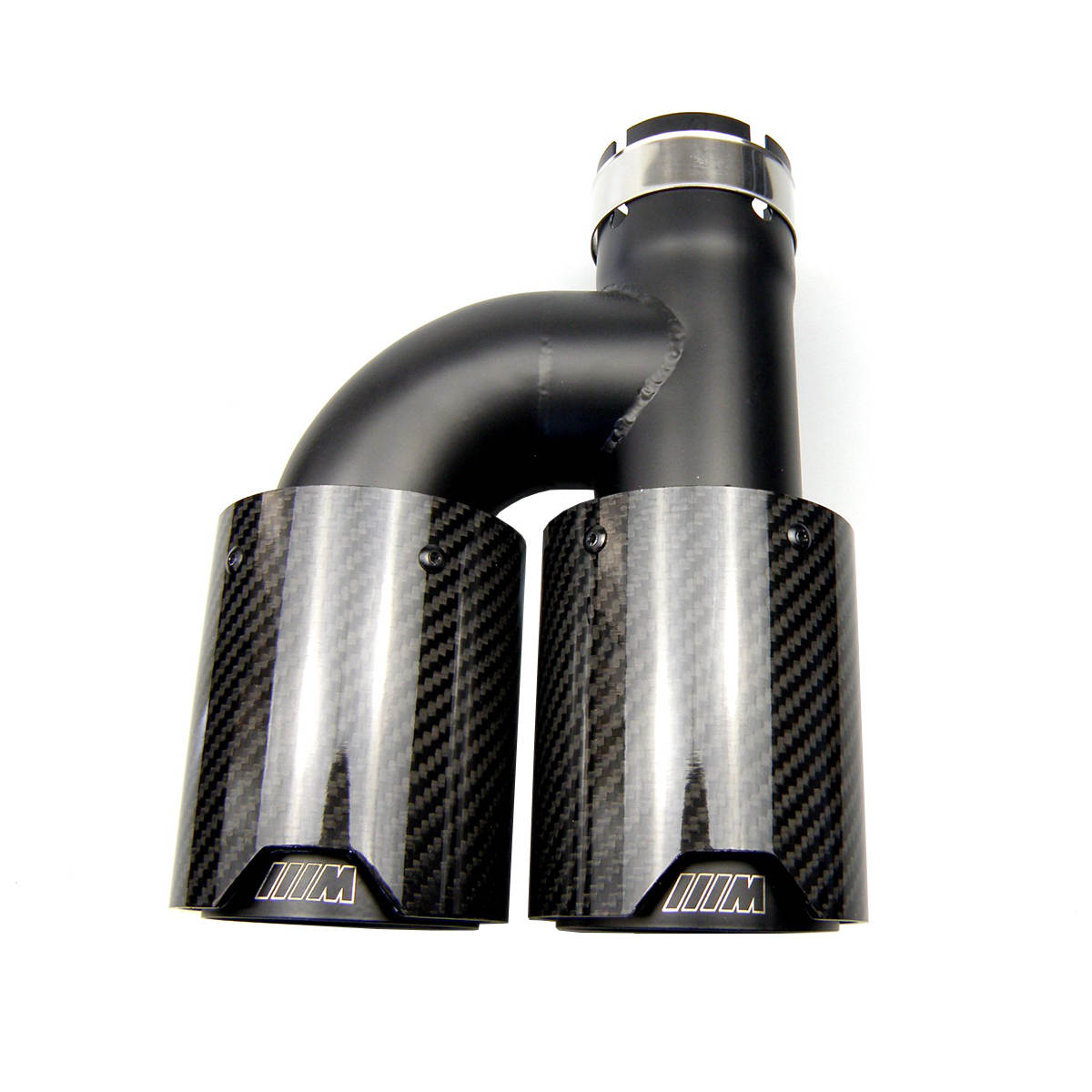 BMW Dual Black M Performance Style H Shape Carbon Fibre Exhaust Tips