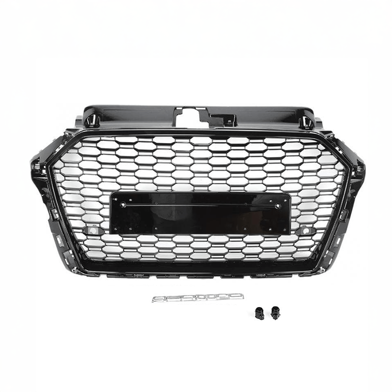 Audi A3/S3 (8V) Facelift Gloss Black Honeycomb Front Grille - Twenty Two Tuning Front Grille