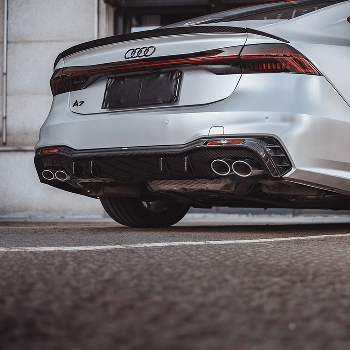 Audu A7 Rear Carbon Fiber Rear Diffuser for Audi A7 S7 C8 2019+