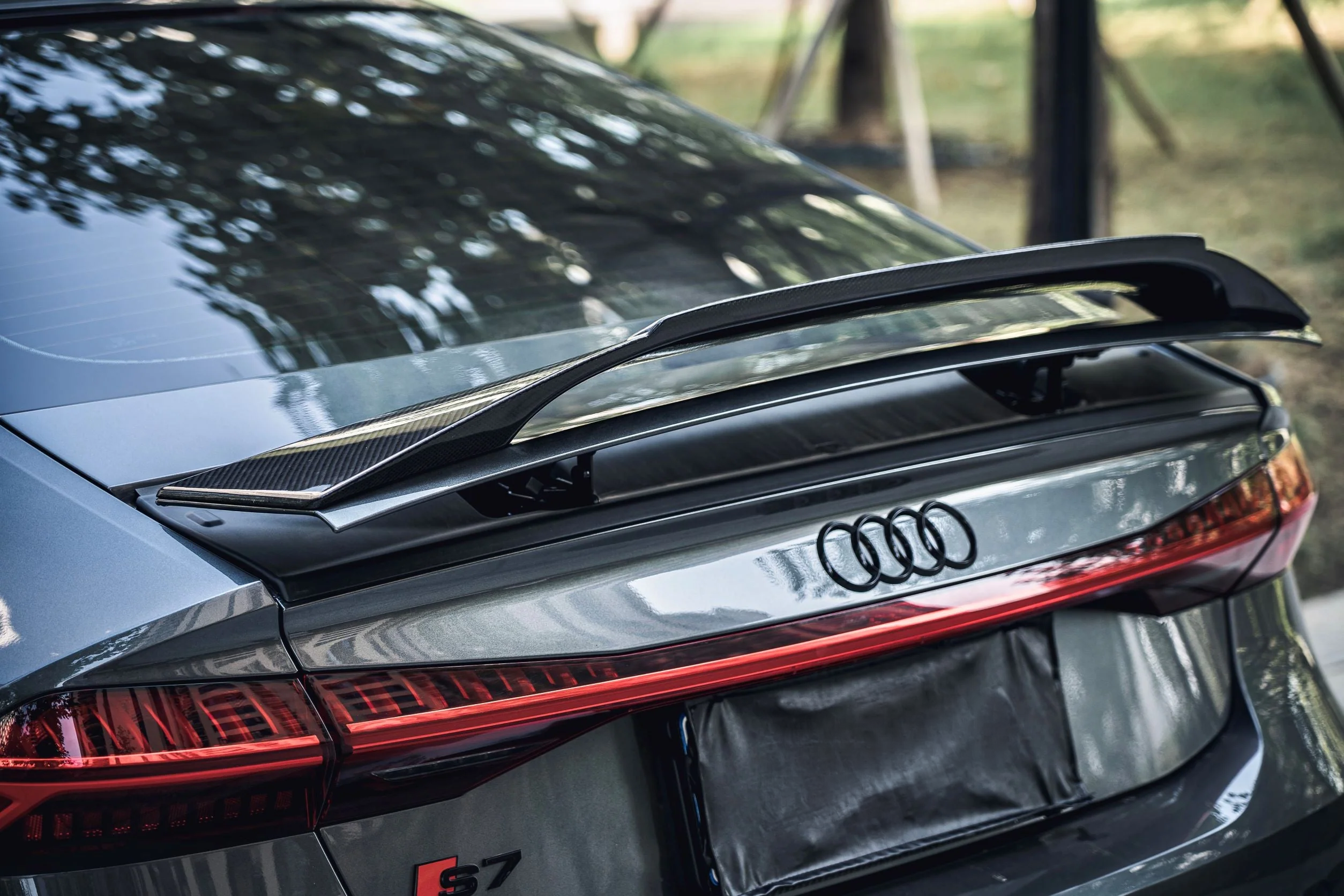 Audi A7/S7 (C8) BCTXE Style Carbon Fibre Rear Trunk Spoiler Ver.2