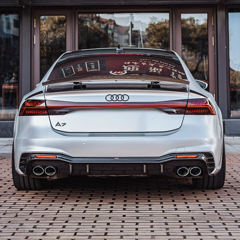 Audi RS7 (C8) BCTXE Style Carbon Fibre Rear Trunk Spoiler Ver.1