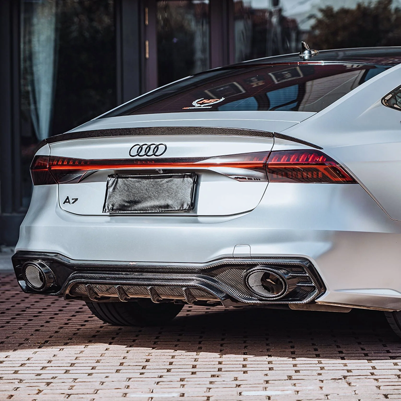 Audi RS7 (C8) BCTXE Style Carbon Fibre Rear Trunk Spoiler Ver.1