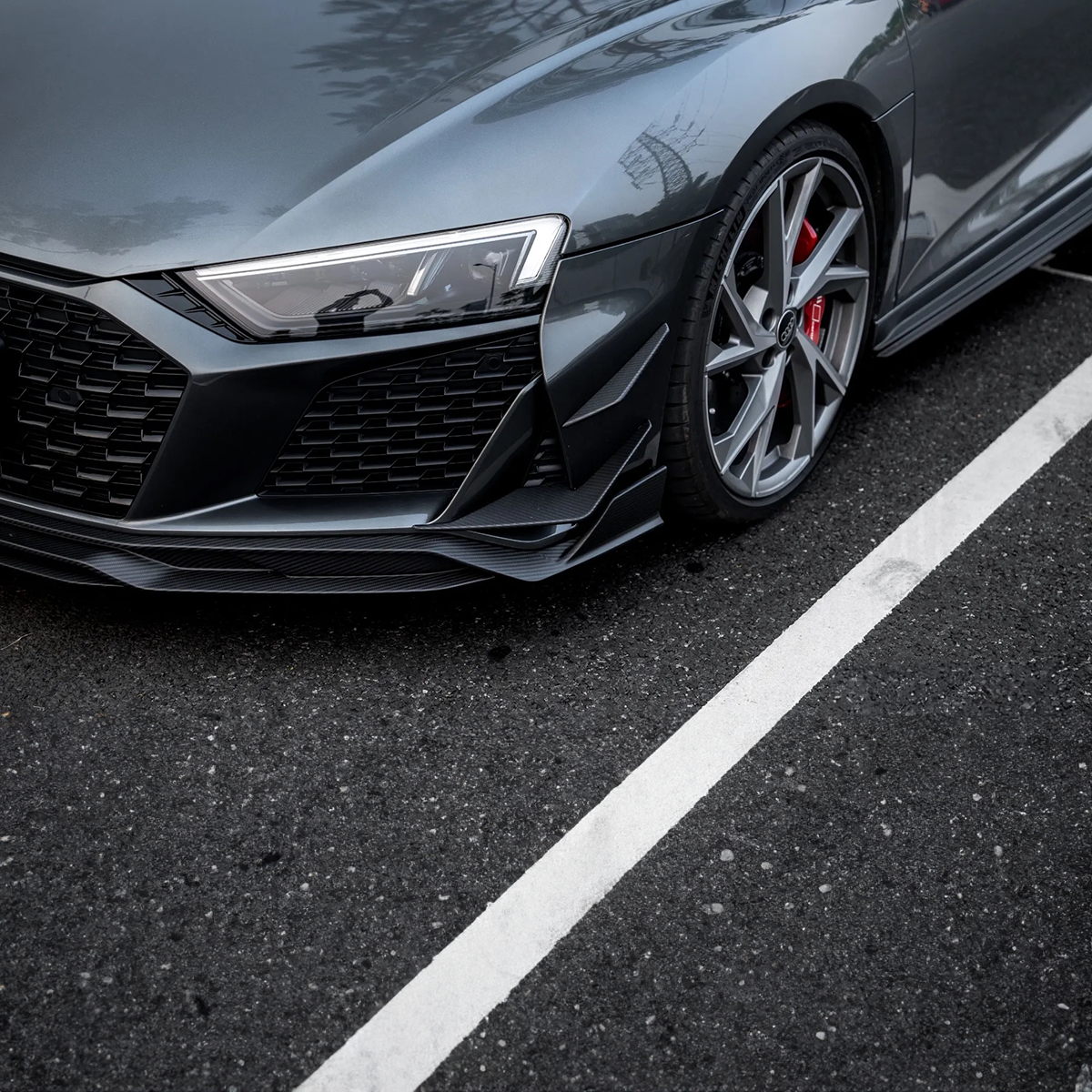 Audi R8 V10 Facelift (4S) Paktechz Style Carbon Fibre Front Canards