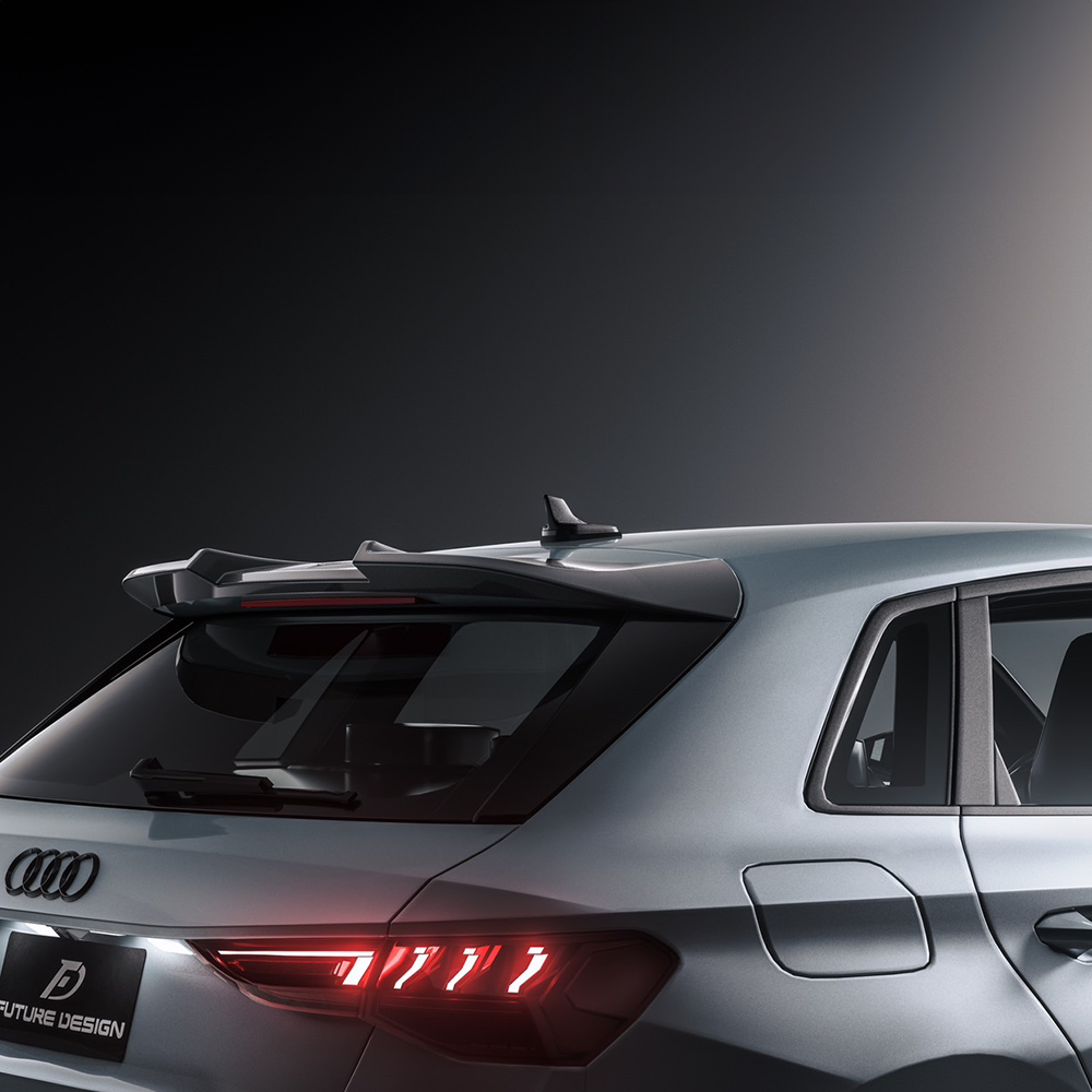 Audi RS3 (8Y) Hatchback Future Design Carbon Fibre Rear Spoiler