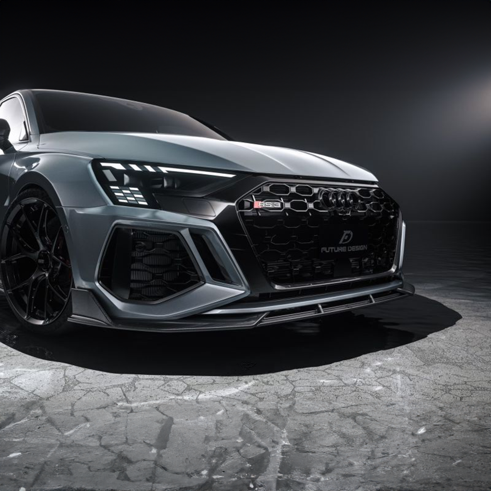 Audi RS3 (8Y) Hatchback Future Design Carbon Fibre Front Lip