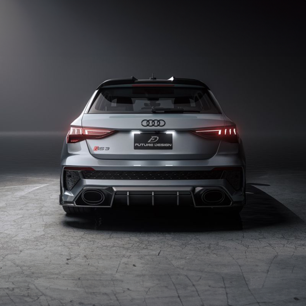 Audi RS3 (8Y) Hatchback Future Design Carbon Fibre Rear Diffuser