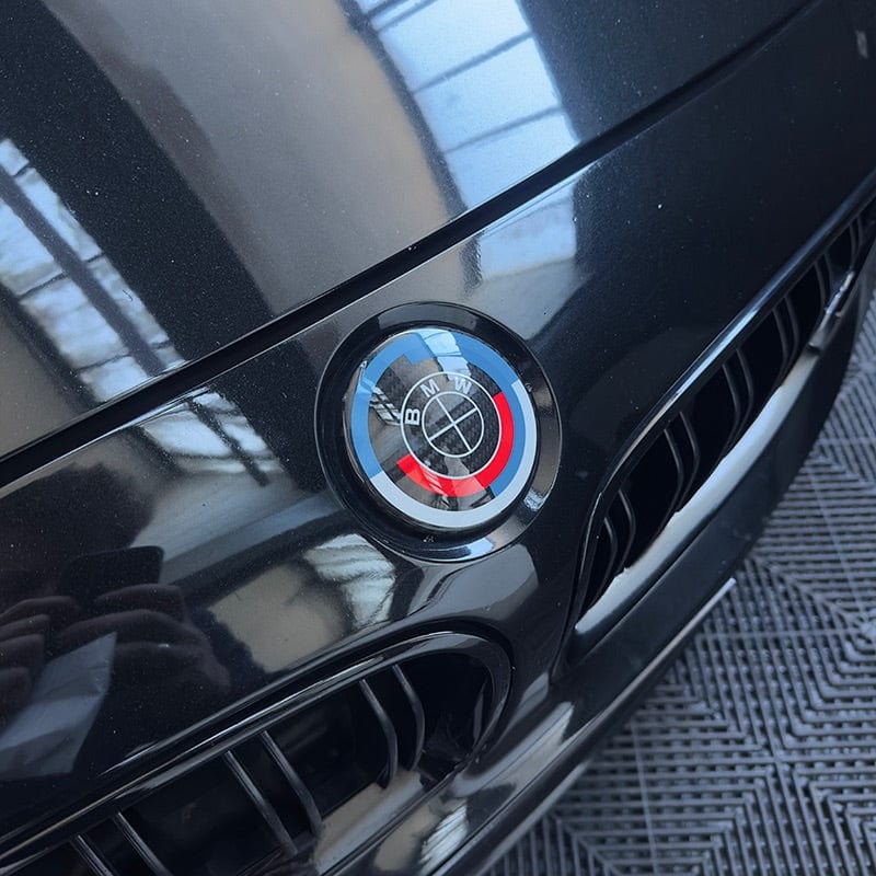 BMW 2 Series (F22/F23) 50th Anniversary Style Carbon Fibre Front Emblem (82MM) - Twenty Two Tuning Emblems and Badges