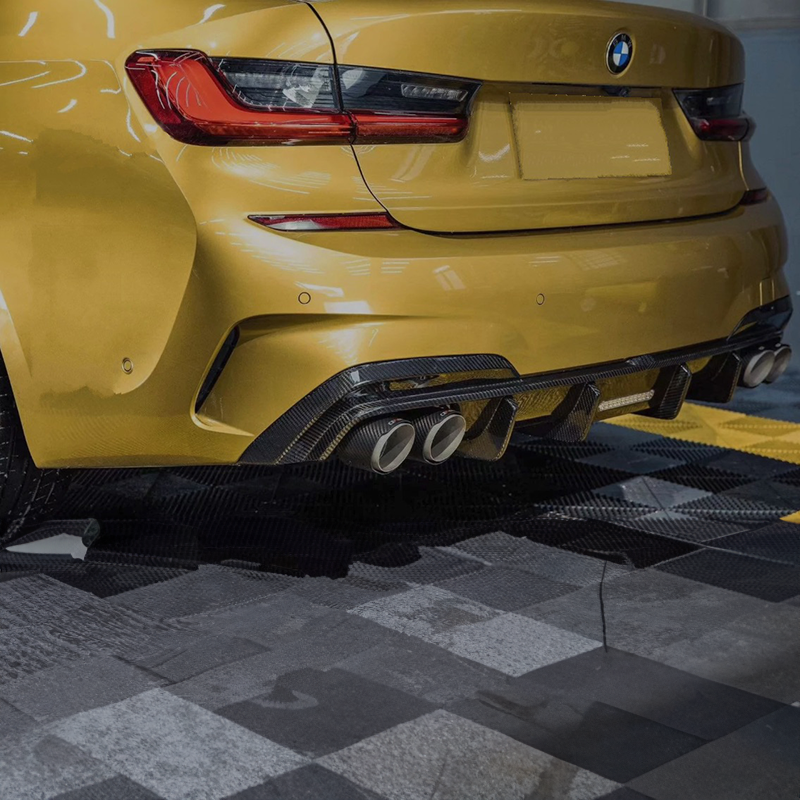 Diffuseur arrière en fibre de carbone de style TK pour BMW Série 3 (G20)