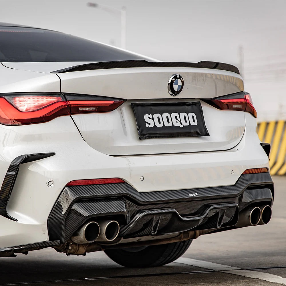 BMW 4 Series (G22/G23) SOOQOO Carbon Fibre Rear Diffuser