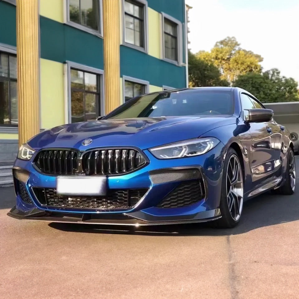 BMW Série 8 (G14/G15/G16) Canards de pare-chocs avant en fibre de carbone de style AC SCHNITZER