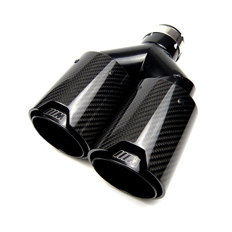 BMW Dual M Performance Style Black Carbon Fibre Exhaust Tips