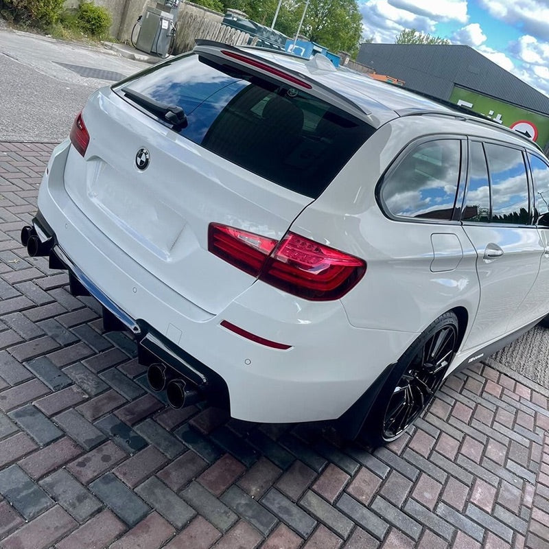 BMW Dual M Performance Style Black Carbon Fibre Exhaust Tips