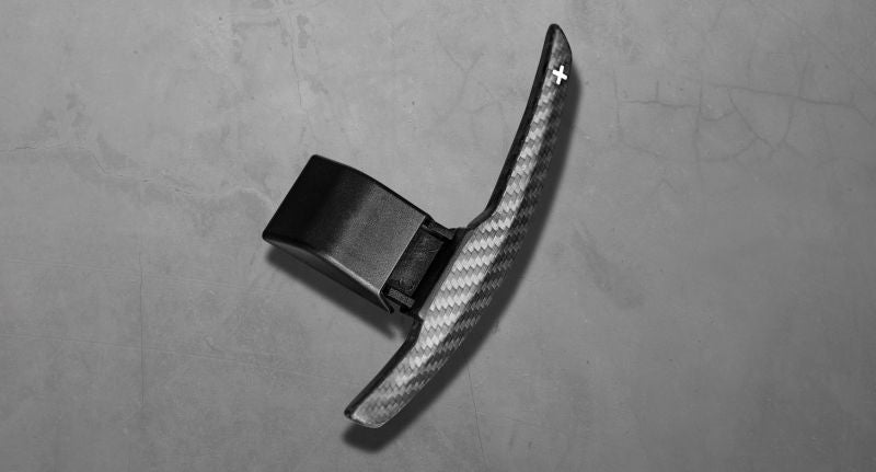 BMW F Series Carbon Fibre Paddle Shifters - Manufactured from 2*2 Carbon Fibre Weave to match the interior trims of the OEM and Aftermarket Carbon Interior Trims. This product replaces the OEM Aluminium and plastic paddles for a more aesthetic Carbon Paddle Shifter that has a better pull for changing gears. This product fits nearly all F Series Models From the 1 Series, 2 Series, 3 Series, 4 Series, 5 Series, 6 Series, 7 Series, X1, X2, X3, X4, X5, X5M, X6, X6M, M2, M3, M4, M5 and M6 Models.