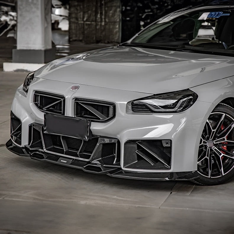 BMW M2 (G87) Garniture centrale de pare-chocs avant en fibre de carbone de style SOOQOO