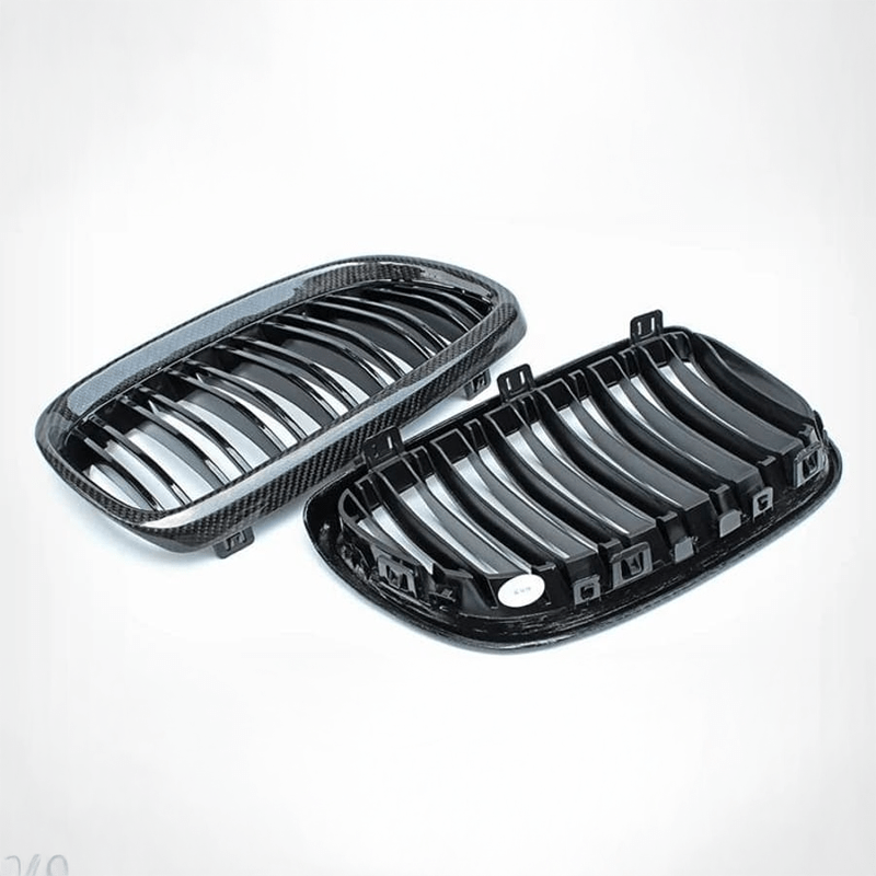 BMW M3 (E90/E92/E93) M Style Carbon Fibre Front Grilles - Twenty Two Tuning Front Grille