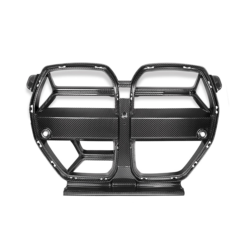 BMW G80/G82/G83 M3/M4 CSL Style Carbon Fibre Replacement Dry Carbon Front Grille  - Manufactured from 100% Carbon Fibre to be a perfect fit for the G80/G82/G83 M3/M4 Models. Taking inspiration from the BMW CSL Styling. transform the entire front end of your G80/G82/G83 M3/M4 BMW with this complete replacement front Grille. For both the ACC and Non ACC Models.