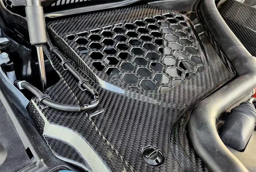 BMW M4 (G82/G83) OEM+ Carbon Fibre Rear Engine Bay Trim Covers - Twenty Two Tuning Engine Bay