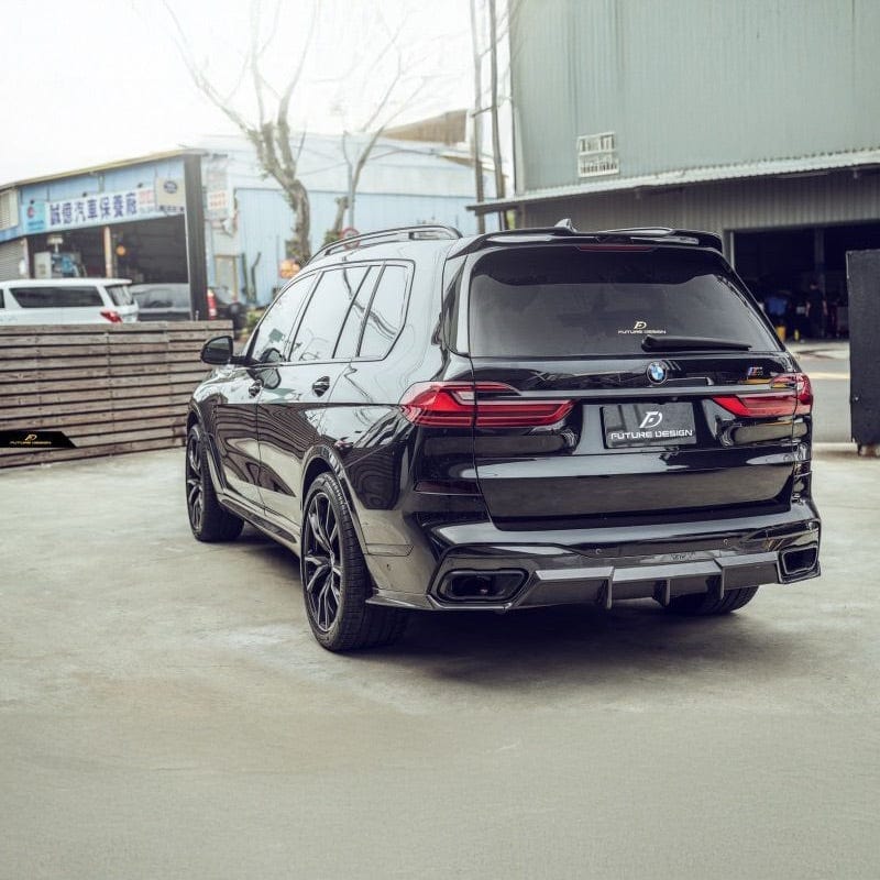 BMW X7 (G07) Future Design Carbon Fibre Rear Roof Spoiler - Future Design Rear Spoiler