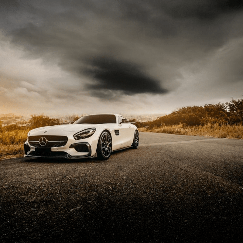 Mercedes Benz AMG GT S (C190/R190) Renntech Style Carbon Fibre Front Lip Spoiler - Twenty Two Tuning Front Lip