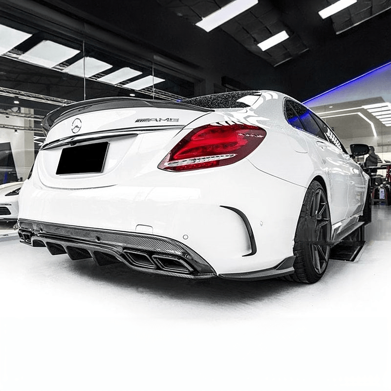 Mercedes Benz C-Class/C43/C63 (C205/W205) Future Design Style Carbon Fibre Rear Canards - Twenty Two Tuning Rear Canards