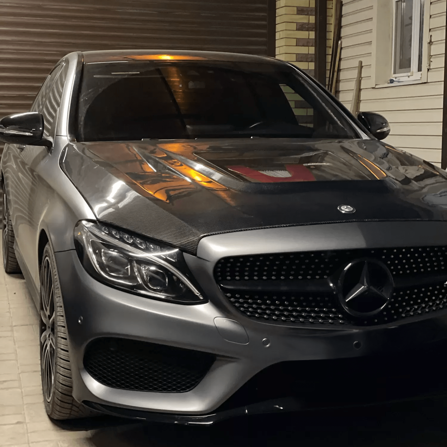 Mercedes Benz C-Class/C43 (W205/S205/C205/A205) IMP Style Carbon Fibre Hood/Bonnet Replacement - Twenty Two Tuning Hood/Bonnet Complete