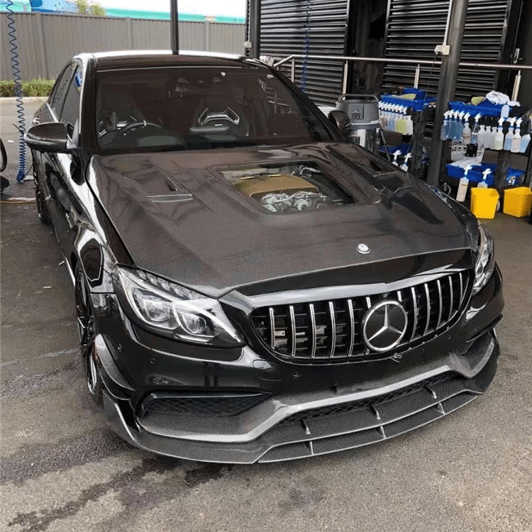 Mercedes Benz C-Class/C43 (W205/S205/C205/A205) IMP Style Carbon Fibre Hood/Bonnet Replacement - Twenty Two Tuning Hood/Bonnet Complete