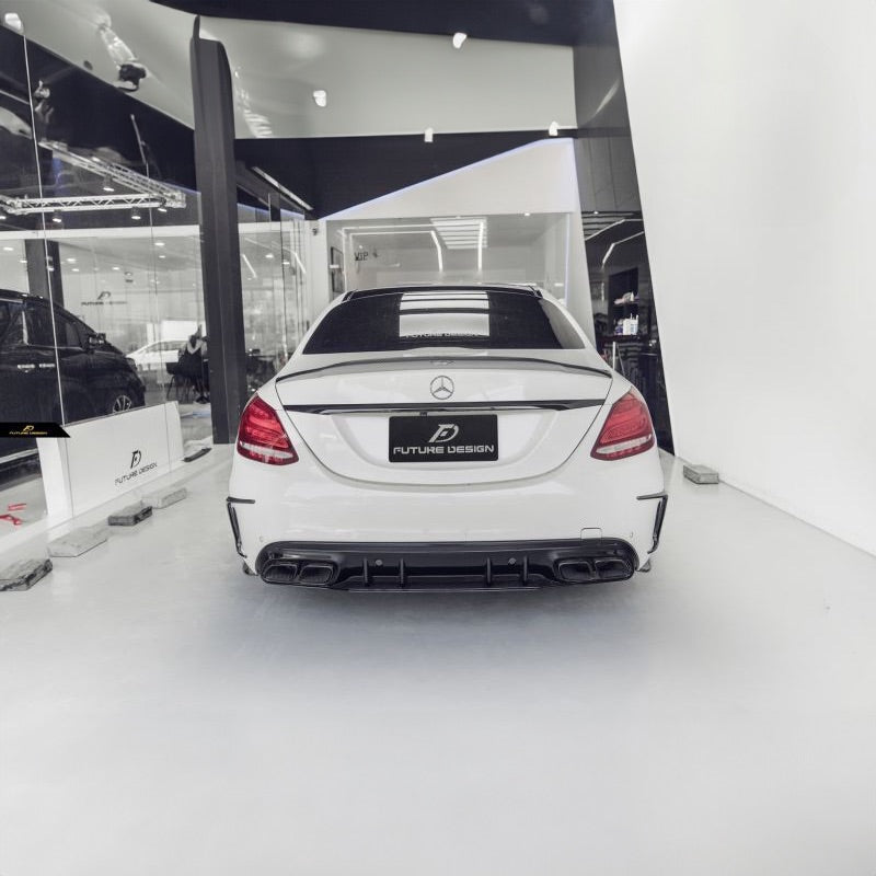 Mercedes Benz C-Class (W205) Future Design Carbon Fibre Rear Bumper Vent Surround