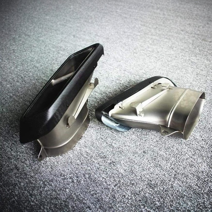 Mercedes Benz C63 AK Style Carbon Fibre Exhaust Tips (W205/C205/A205/S205) - Twenty Two Tuning Exhaust Tips