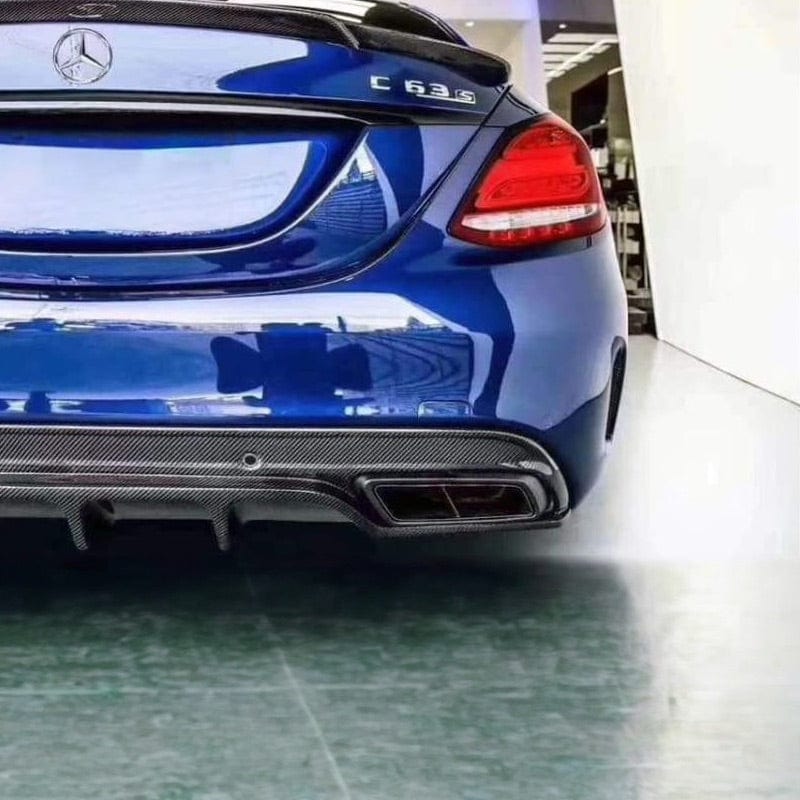 Mercedes Benz C63 AK Style Carbon Fibre Exhaust Tips (W205/C205/A205/S205) - Twenty Two Tuning Exhaust Tips