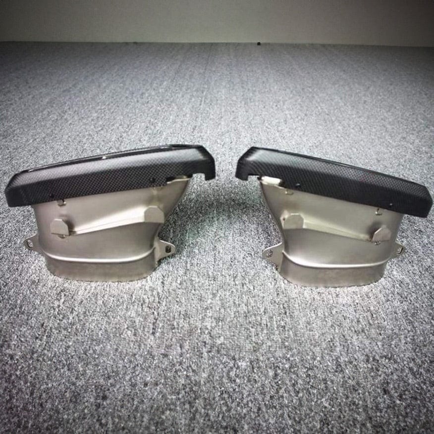 Mercedes Benz C63 AK Style Carbon Fibre Exhaust Tips (W205/C205/A205/S205) - Twenty Two Tuning Exhaust Tips