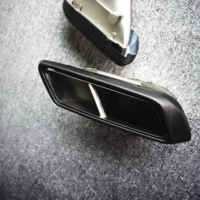 Mercedes Benz C63 AK Style Carbon Fibre Exhaust Tips (W205/C205/A205/S205) - Twenty Two Tuning Exhaust Tips