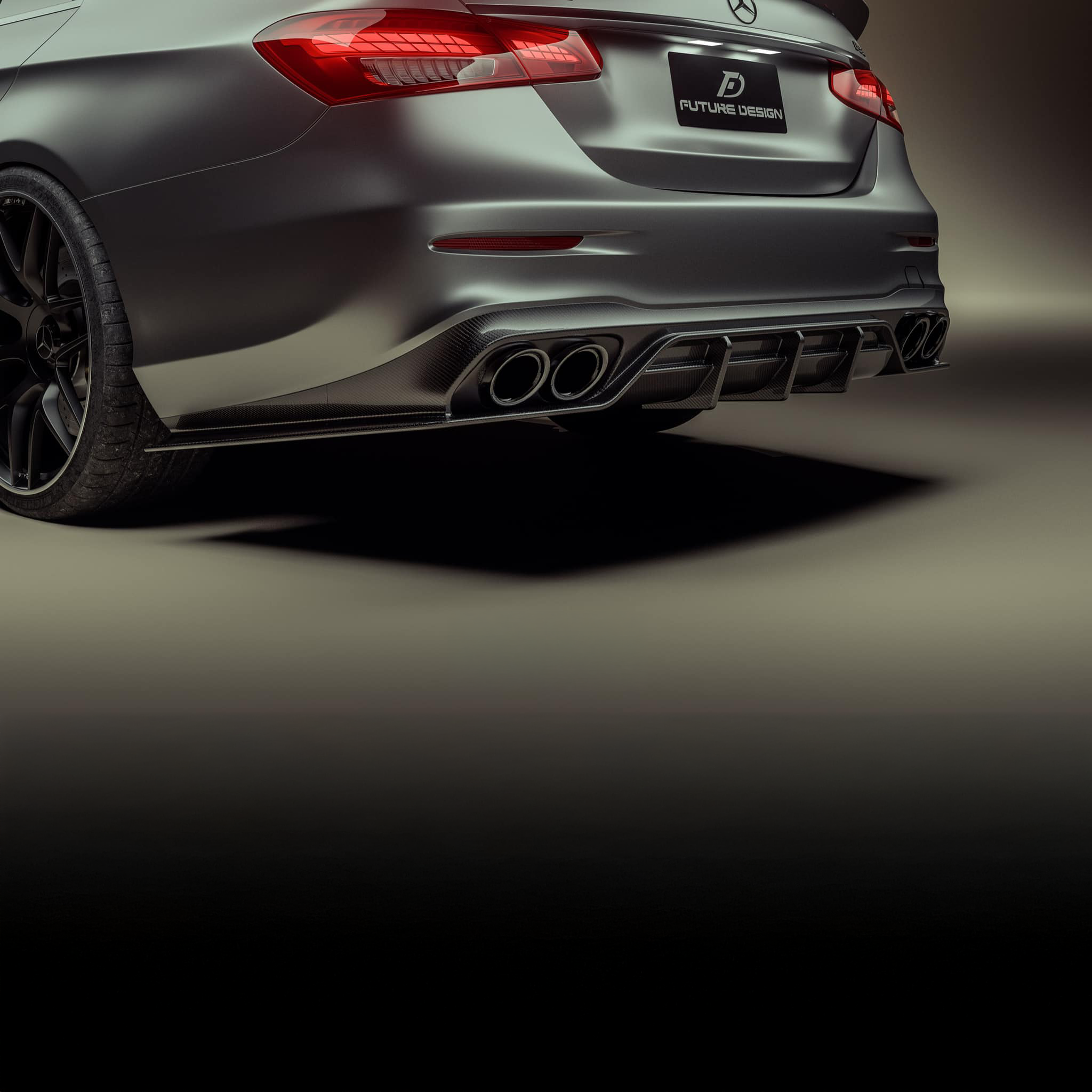 Mercedes Benz E-Class (W213) Facelift Future Design Carbon Fibre Rear Diffuser