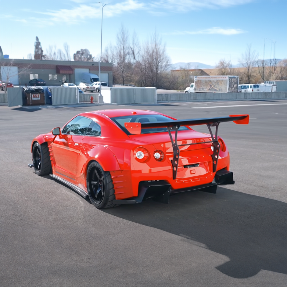 Nissan GTR (R35) Bensopra Style Carbon Fibre Rear Wing Spoiler Kit