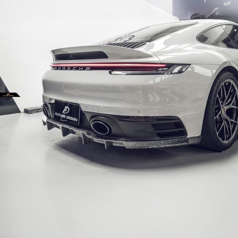 Porsche Carrera/Targa/Convertible (992/911) Future Design Carbon Fibre Rear Diffuser - Future Design Rear Diffuser