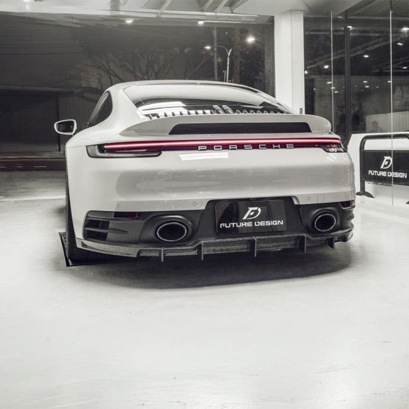 Porsche Carrera/Targa/Convertible (992/911) Future Design Carbon Fibre Rear Diffuser - Future Design Rear Diffuser