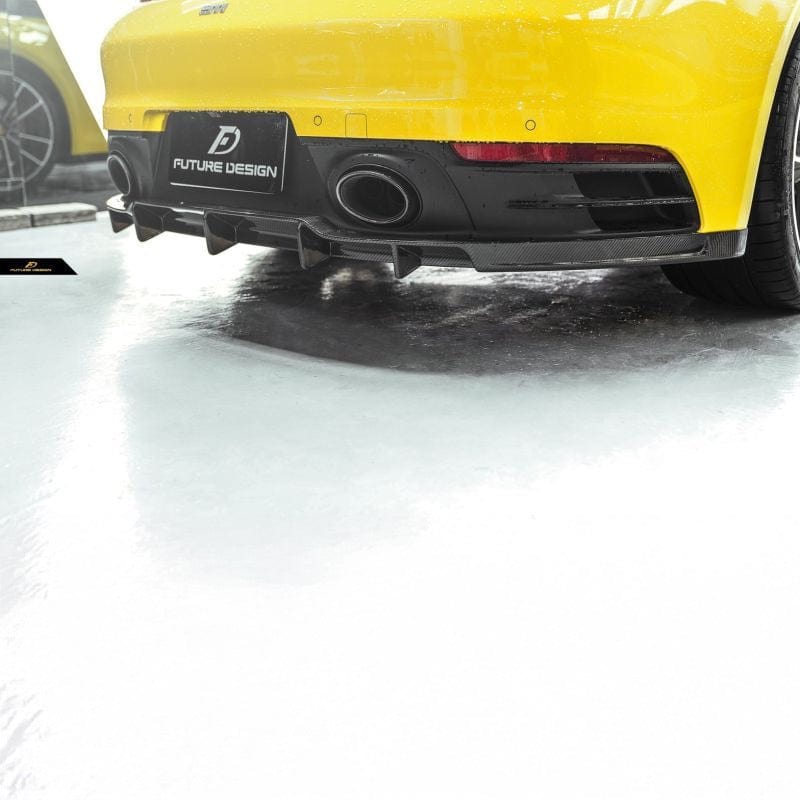 Porsche Carrera/Targa/Convertible (992/911) Future Design Carbon Fibre Rear Diffuser - Future Design Rear Diffuser