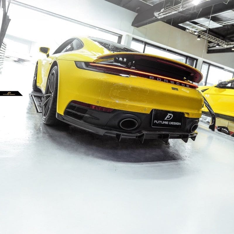 Porsche Carrera/Targa/Convertible (992/911) Future Design Carbon Fibre Rear Diffuser - Future Design Rear Diffuser