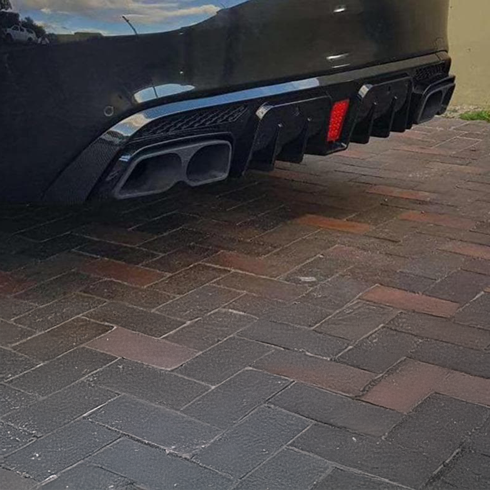 Mercedes Benz C63 (W205/S205) BRABUS Style Gloss Black Rear Diffuser And Exhaust Tips