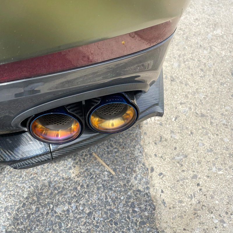 BMW M Performance Style Carbon Fibre Blue Dual Exhaust Tip (Single)