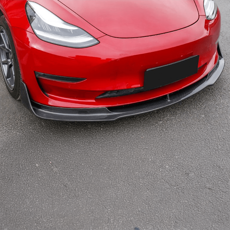 Tesla Model 3 (5YJ3) Vorsteiner Style Carbon Fibre Front Lip Spoiler - Twenty Two Tuning Front Lip