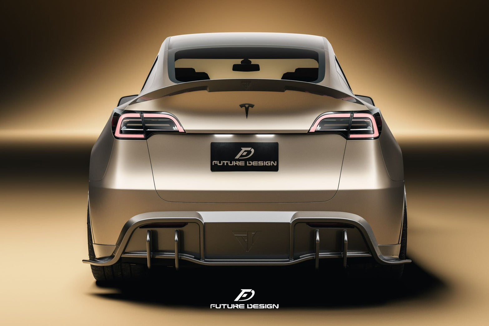 Tesla Model Y Future Design Carbon Fibre Rear Diffuser
