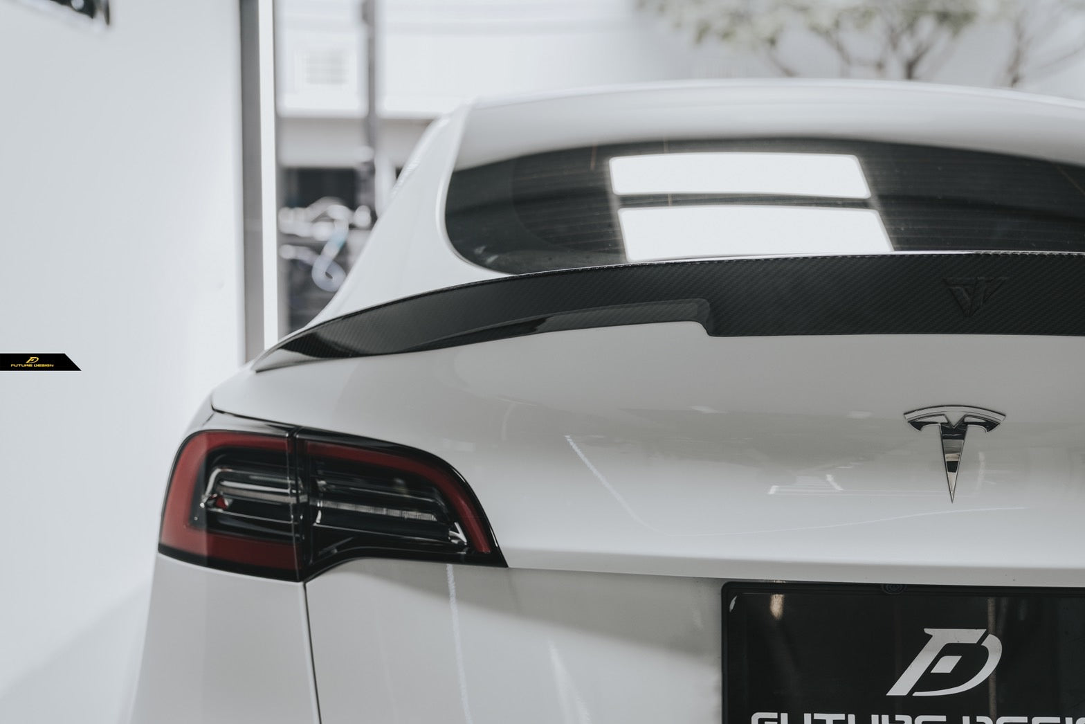Aileron de coffre arrière en fibre de carbone Tesla Model Y Future Design V2