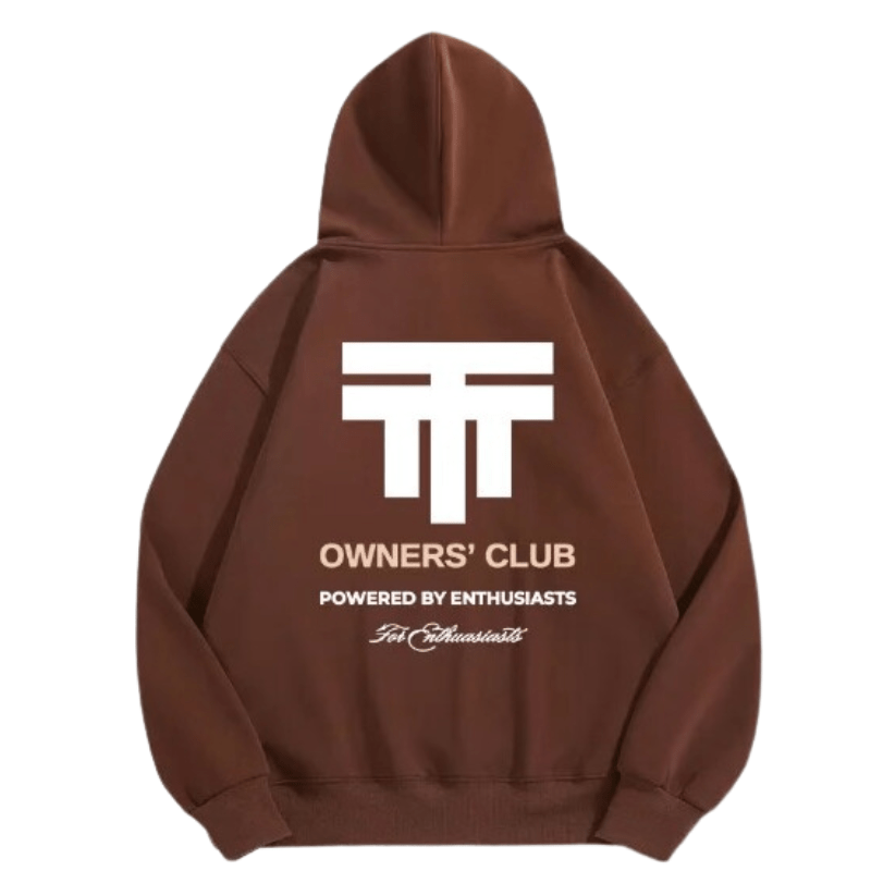 Twenty Two Tuning Owners Club Hoodie Brown - Twenty Two Tuning Clothing