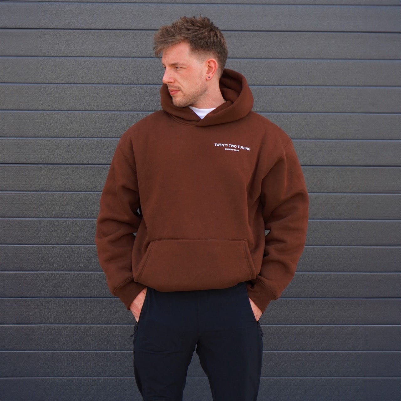 Twenty Two Tuning Owners Club Hoodie Brown - Twenty Two Tuning Clothing