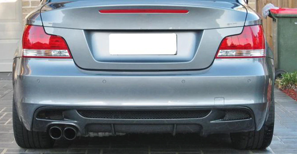 Enhance the look of your E82 Saloon 1 Series BMW with our M Tech Style Carbon Fibre Rear Diffuser. Designed to increase the airflow through the underside of your car and increase downforce. This product is a must for any BMW Enthusiast with their eyes set on going down the Carbon route with their E82/E83 1 Series Coupe/Convertible.