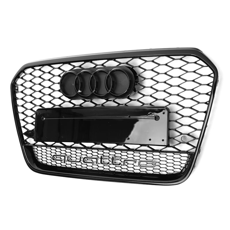 Audi A6/S6 (C7) RS6 Style Gloss Black Honeycomb Front Grille