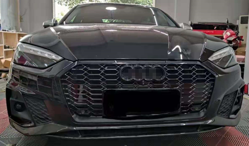 The Facelift B9.5 Audi A5/S5 Gloss Black RS5 Style Front Grille is manufactured on the new facelift B9.5 A5/S5 Models taking design inspiration from the RS5 Styling with the honeycomb front grille this product is a stunning part to add to your 2021 Audi A5/S5 Model. This product comes without any logos and is a direct replacement product.