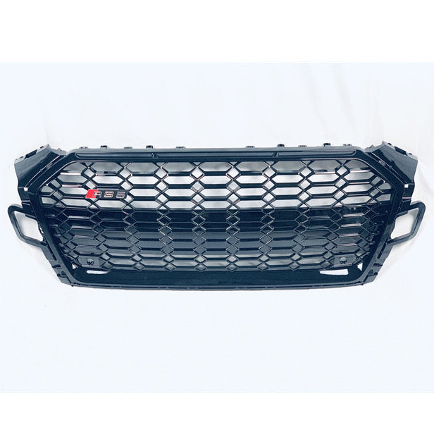 The Facelift B9.5 Audi A5/S5 Gloss Black RS5 Style Front Grille is manufactured for use on the new facelift B9.5 A5/S5 Models taking design inspiration from the RS5 Styling with the honeycomb front grille this product is a stunning part to add to your 2021 Audi A5/S5 Model. This product comes without any logos and is a direct replacement product.