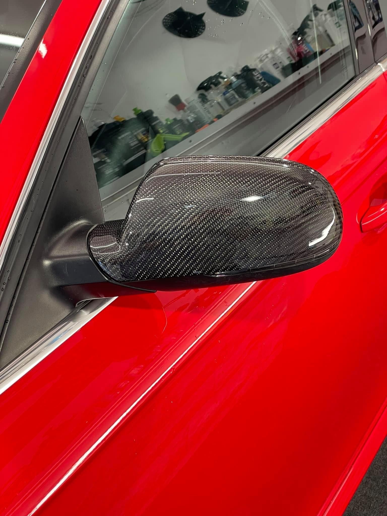 Audi A5/S5 and RS5 Replacement Carbon Fibre Mirror Covers - For the B8.5 Facelift Audi A5 Models. This product is manufactured from 2*2 Carbon Fibre Weave with an ABS Plastic base to ensure this products fitment is perfect for your model. This is a must for anyone looking to add a touch of unique carbon to their A5/S5 or RS5 Audi. 